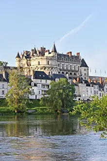 Chateau Prints: Chateau d'Amboise on the Loire River at Amboise