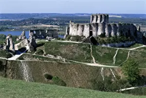Les Andelys Prints: Chateau Gaillard, Les Andelys, Haute Normandie (Normandy), France, Europe