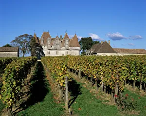 French Culture Gallery: Chateau de Monbazillac and vineyard near Bergerac, Dordogne, Aquitaine, France, Europe