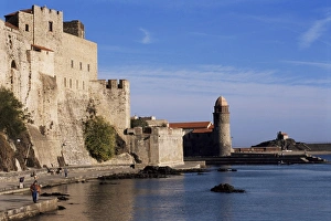 Collioure Prints: Chateau Royal and Notre Dame des Anges, Collioure, Roussillon, France, Europe