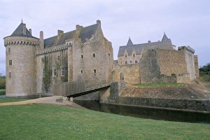 Morbihan Prints: Chateau de Suscinio dating from 15th century, Presqu Ile de Ruys, Gulf of Morbihan