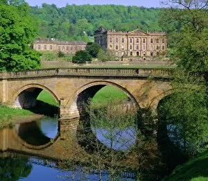 River Bank Collection: Chatsworth House, Derbyshire, England, UK