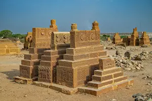 Burial Prints: Chaukhandi tombs showcase intricate stone carvings and ancient architecture in historic site