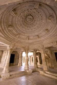 Images Dated 8th March 2008: Chaumukha Temple, Ranakpur, Rajasthan, India, Asia