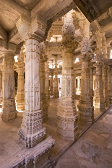 Images Dated 8th March 2008: Chaumukha Temple, Ranakpur, Rajasthan, India, Asia