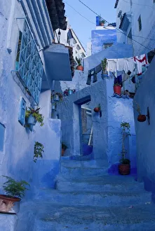 Step Prints: Chefchaouen, near the Rif Mountains, Morocco, North Africa, Africa