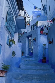 Door Way Collection: Chefchaouen, near the Rif Mountains, Morocco, North Africa, Africa