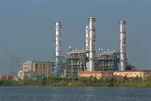 Chimney Collection: Chemical plant located on the Backwaters