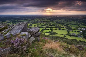 Warmth Prints: The Cheshire Plain viewed from Bosley Cloud in summer