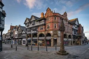 Roads Prints: Chester Cross and Bridge Street Medieval Row