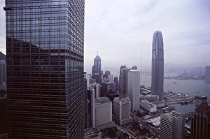 Two International Finance Center Prints: Cheung Kong Center on left, and Two IFC Building on right, Central, Hong Kong Island