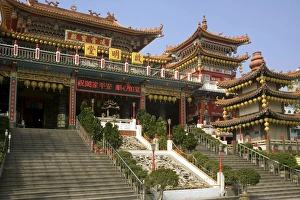 Taiwan Prints: Chi-Ming Tang temple, Lotus pond, Kaohsiung, Taiwan, Asia
