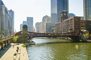 Chicago Prints: Chicago River Walk, Chicago, Illinois, United States of America, North America