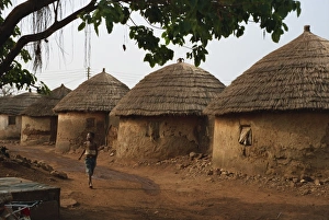 Thatch Prints: Chiefs compound, Tamale, capital of Northern Region, Ghana, West Africa, Africa