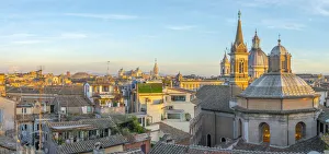 Chiesa di Santa Maria della Pace in foreground, Sant Agnese in Agone beyond, Ponte