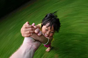 Images Dated 1st June 2008: Child turning, Paris, France, Europe