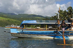 Chilldren playing on boat