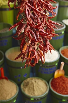 Food Stuff Prints: Chillies in spice market, Istanbul, Turkey, Europe