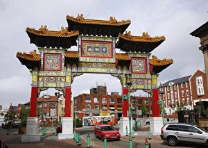 China Town Prints: Chinatown, Liverpool, Merseyside, England, United Kingdom, Europe