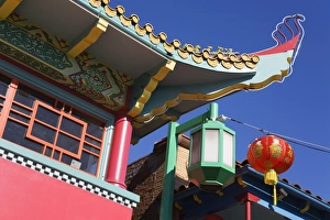 China Town Prints: Chinese architecture, Chinatown, Los Angeles, California, United States of America