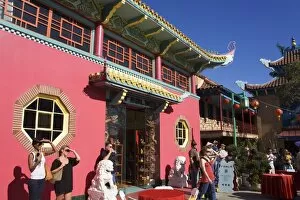 Images Dated 1st February 2009: Chinese architecture, Chinatown, Los Angeles, California, United States of America