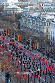 New Year Prints: Chinese New Year parade, Paris, France, Europe