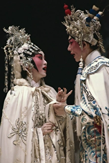 Chinese Ethnicity Prints: Chinese stage opera, Cheung Chau Island, Hong Kong, China, Asia