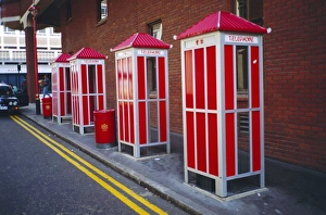 Chinese Telephone Boxes in China Town, London, England