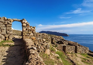 Chinkana Ruins, Island of the Sun, Titicaca Lake, La Paz Department, Bolivia, South