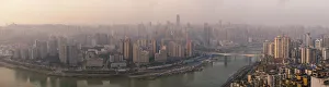 Urban Sprawl Prints: Chongqing city skyline panorama