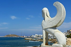Chora Prints: The Chora (Hora), with the temple of Apollo in the background, Naxos, Cyclades Islands