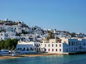 Mykonos Prints: Chora Waterfront, Mykonos Town, Mykonos Island, Cyclades, Greek Islands, Greece, Europe