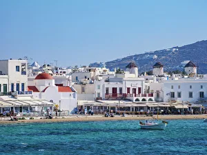 Seacoast Prints: Chora Waterfront, Mykonos Town, Mykonos Island, Cyclades, Greek Islands, Greece, Europe