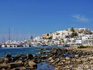 Seacoast Prints: Chora Waterfront, Naxos City, Naxos Island, Cyclades, Greek Islands, Greece, Europe