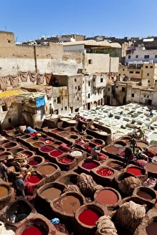 Leather Prints: Chouwara traditional leather tannery in Old Fez