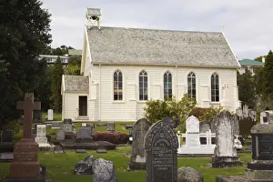 Northland Prints: Christ Church dating from 1836 with its white wooden weatherboard building