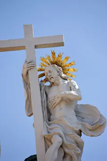 Halo Prints: Christ and the cross, Resurrection, Melk Abbey, Melk, Lower Austria, Austria, Europe