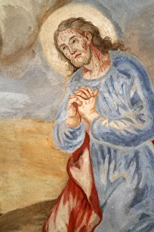 Cordon Prints: Christ praying in Gethsemane, Our Lady of the Assumption church, Cordon, Haute-Savoie