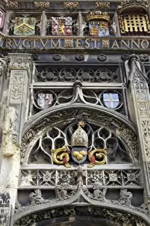 Images Dated 7th August 2011: Detail of Christchurch Gate, Canterbury, Kent, England, United Kingdom, Europe