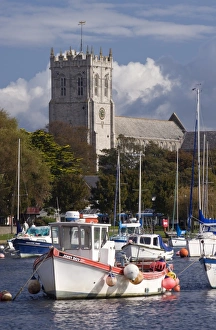 Christchurch Prints: Christchurch Priory and River Stour, Dorset, England, United Kingdom, Europe