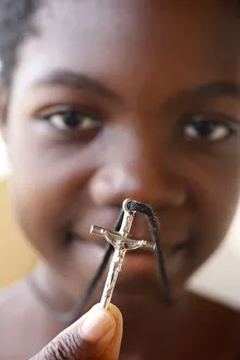 Images Dated 5th June 2009: Christian boy, Lome, Togo, West Africa, Africa