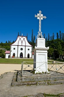Images Dated 2nd September 2008: The Christian church of Vao, Ile des Pins, New Caledonia, Melanesia, South Pacific, Pacific
