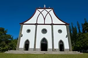 The Christian church of Vao, Ile des Pins, New Caledonia, Melanesia, South Pacific, Pacific
