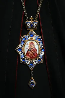 Gems Prints: Christian patriarchs Virgin Mary medal, Paris, France, Europe
