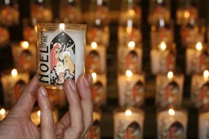 Images Dated 28th September 2009: Christmas candles, Lyon, Rhone, France, Europe