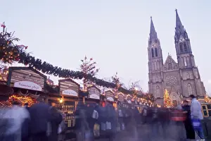 Jolly Prints: Christmas decoration at market on namesti Miru (Square) and neo-Gothic St