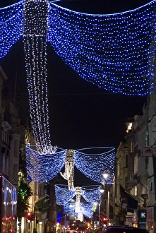 Christmas Time Prints: Christmas decorations on Bond Street, West End, London, England, United Kingdom, Europe