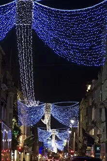 Christmas decorations on Bond Street, West End, London, England, United Kingdom, Europe