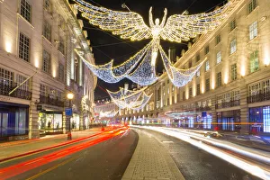 Angel Prints: Christmas Lights on Regent Street, Westminster, London, England, United Kingdom, Europe