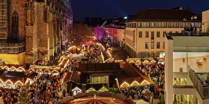 December Prints: Christmas market in front of the Cathedral on Munsterplatz